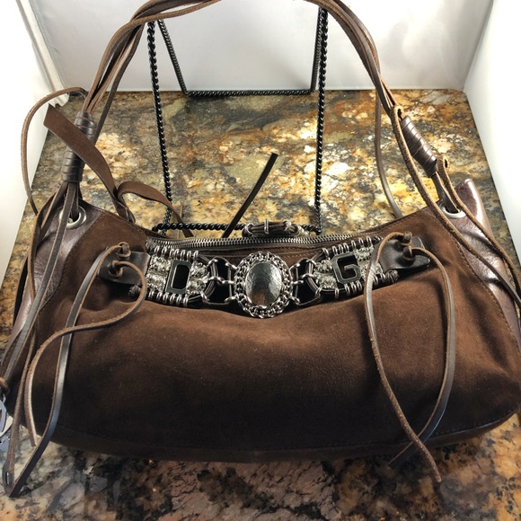 Dolce & Gabbana Bags Dolce Gabbana Brown Suede Fringed Bag Poshmark